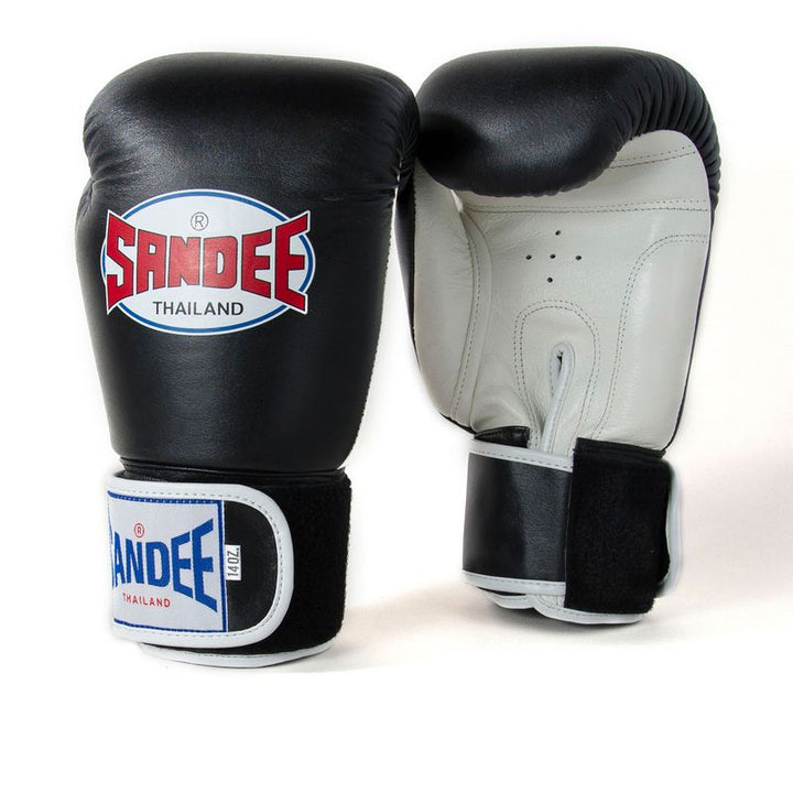 Authentic Velcro 2 Tone Boxing Gloves - Black & White