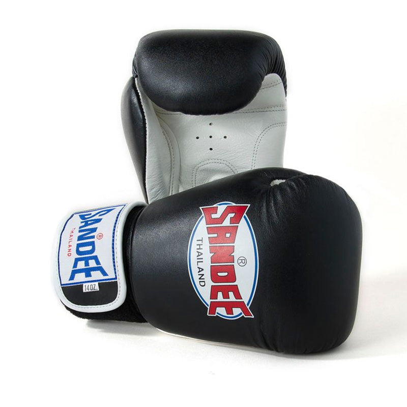 Authentic Velcro 2 Tone Boxing Gloves - Black & White