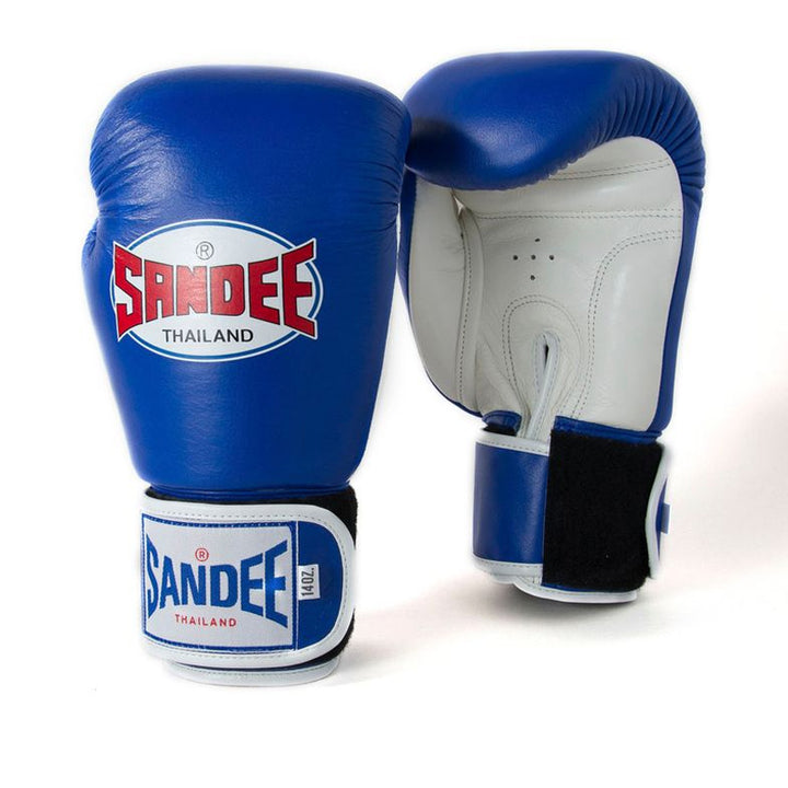 Authentic Velcro 2 Tone Boxing Gloves - Blue & White