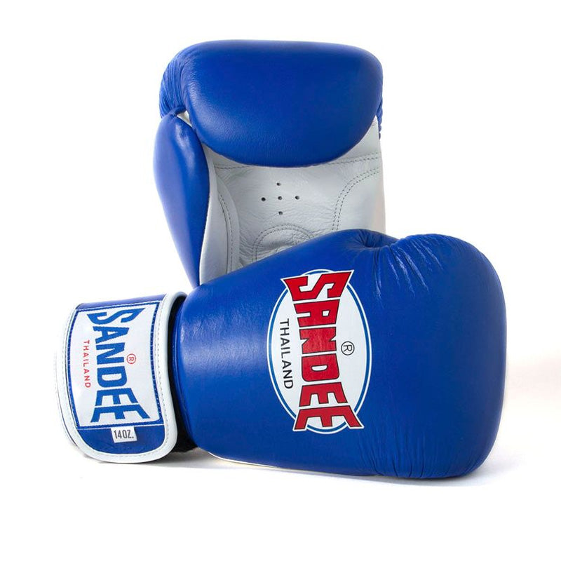 Authentic Velcro 2 Tone Boxing Gloves - Blue & White