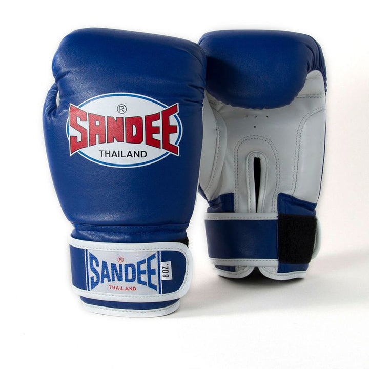 Kids Authentic Velcro 2 Tone Boxing Gloves - Blue & White