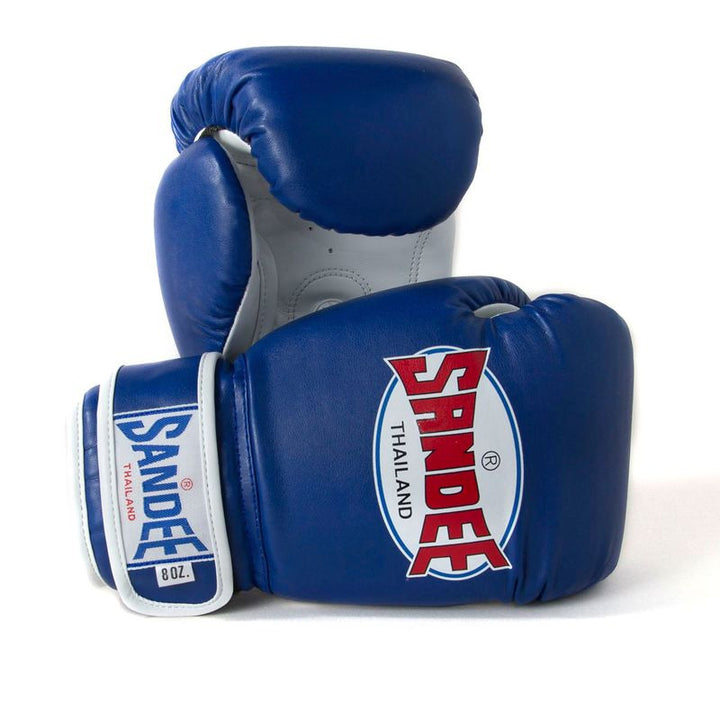 Kids Authentic Velcro 2 Tone Boxing Gloves - Blue & White