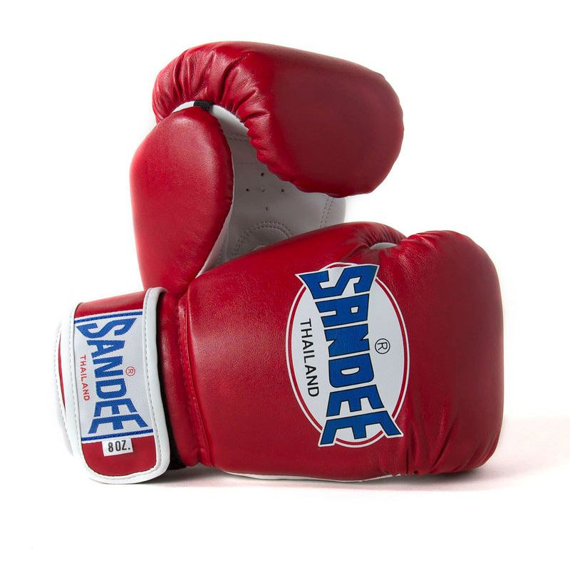 Kids Authentic Velcro 2 Tone Boxing Gloves - Red & White