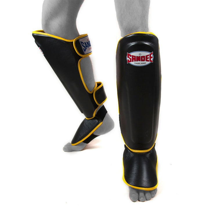 Authentic Boot Shinguards - Black & Yellow