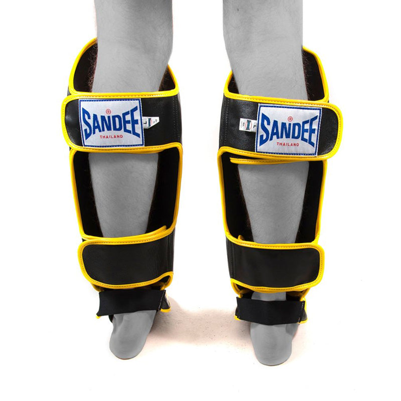 Authentic Boot Shinguards - Black & Yellow