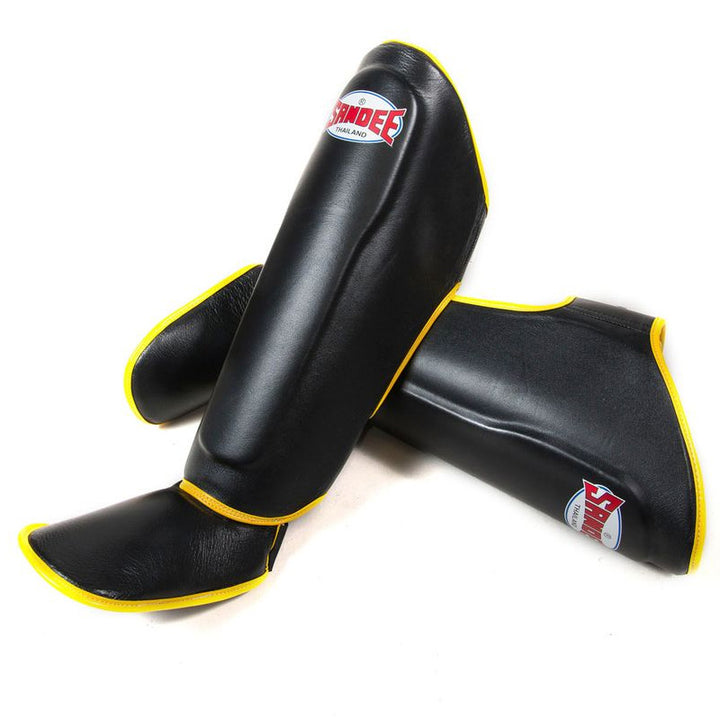 Authentic Boot Shinguards - Black & Yellow