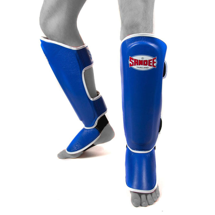 Authentic Boot Shinguards - Blue & White