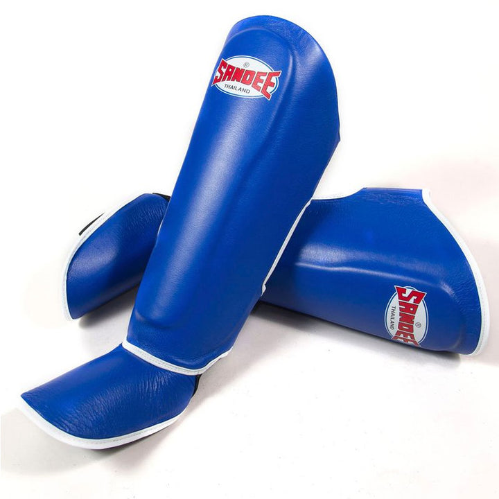 Authentic Boot Shinguards - Blue & White