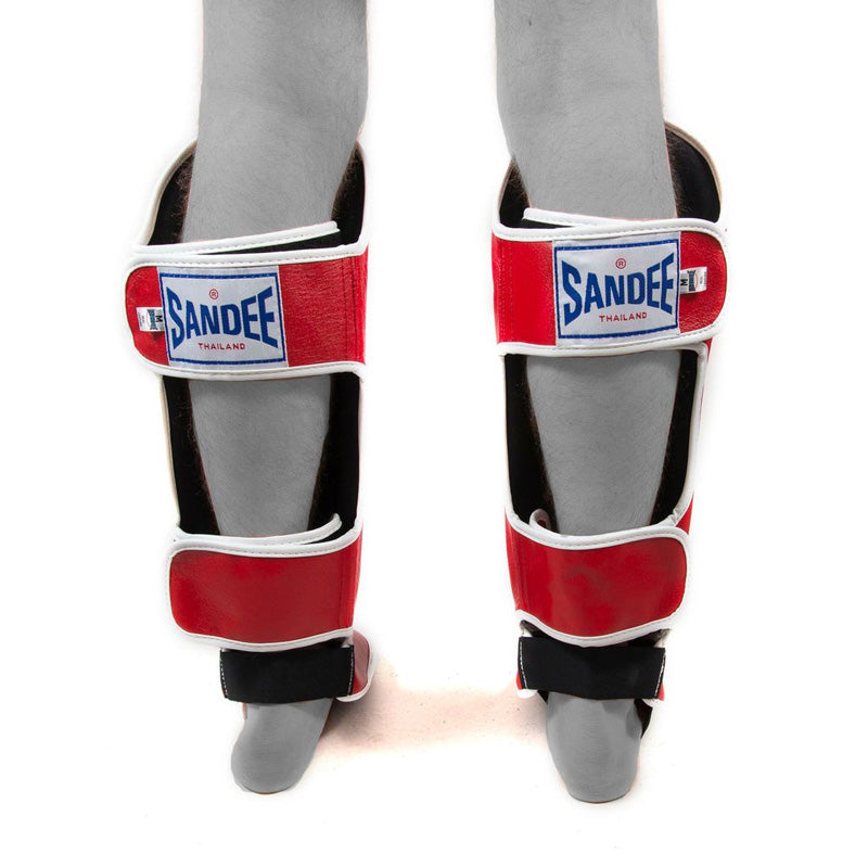 Authentic Boot Shinguards - Red & White