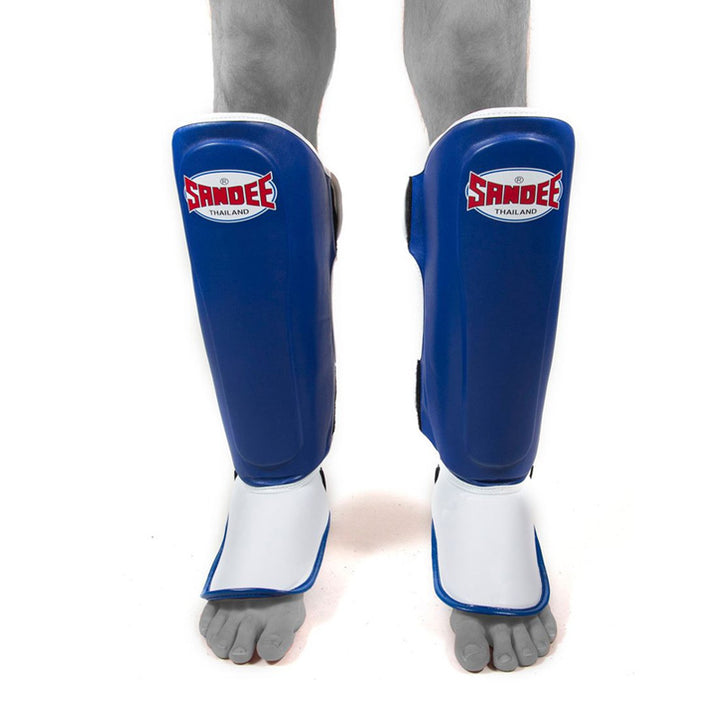 Kids Authentic Boot Shinguards - Blue & White