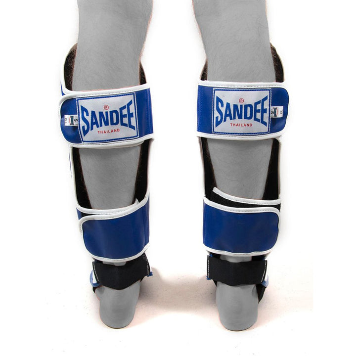 Kids Authentic Boot Shinguards - Blue & White