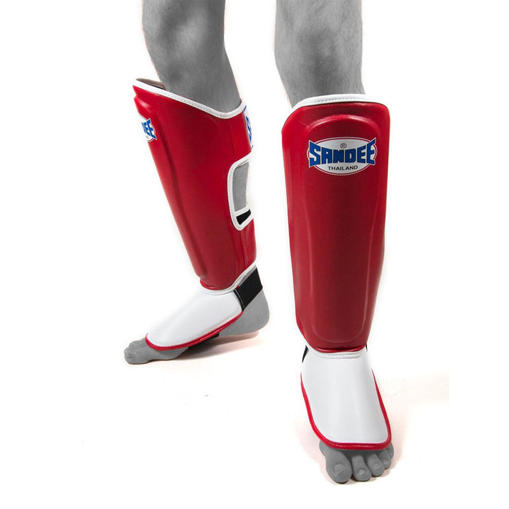 Kids Authentic Boot Shinguards - Red & White