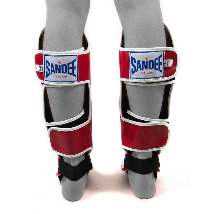 Kids Authentic Boot Shinguards - Red & White