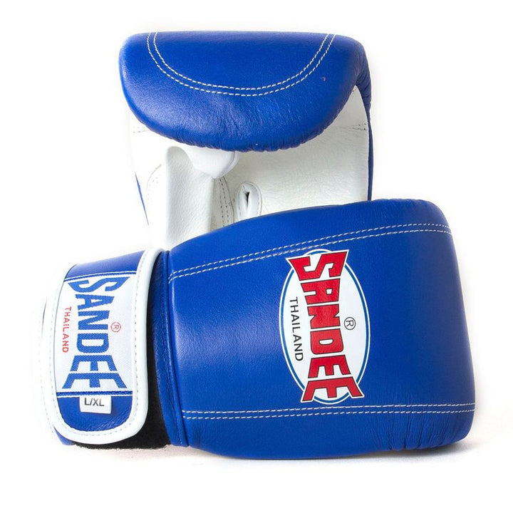 Velcro Bag Mitts - Blue & White