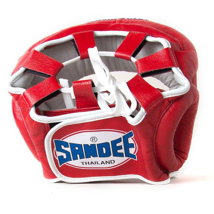 Closed Face Head Guard - Red & White