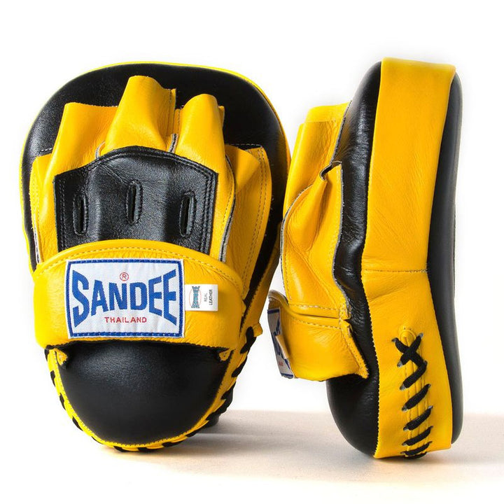 Curved Focus Mitts - Black & Yellow