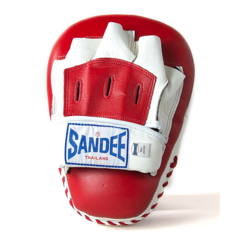 Curved Focus Mitts - Red & White