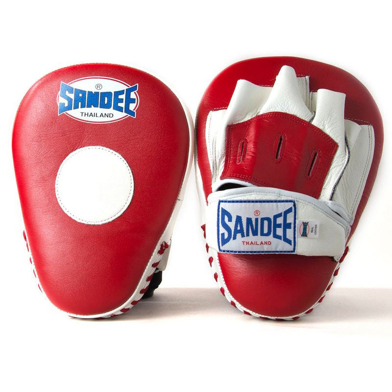 Curved Focus Mitts - Red & White