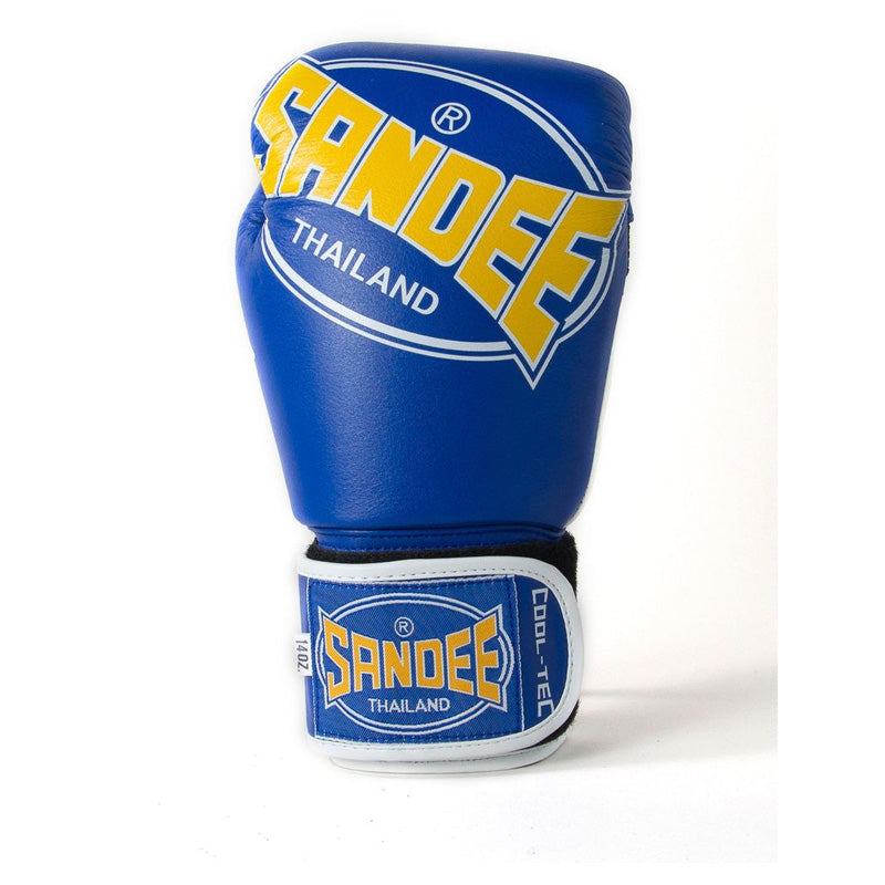 Cool-Tec Velcro 3 Tone Boxing Gloves - Blue, Yellow & White