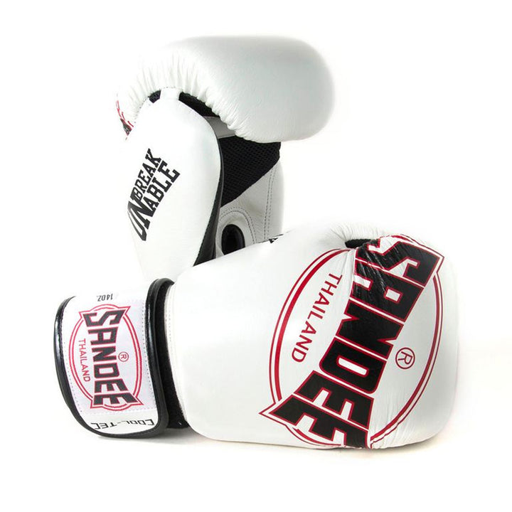 Cool-Tec Velcro 3 Tone Boxing Gloves - White, Black & Red