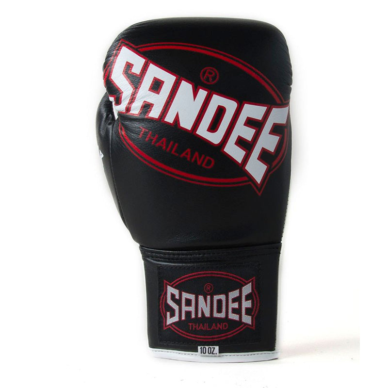 Cool-Tec Lace Up 3 Tone Boxing Gloves - Black, White & Red