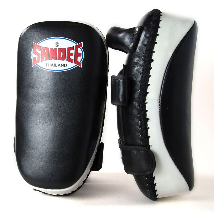 Curved Thai Kick Pads - Black & White