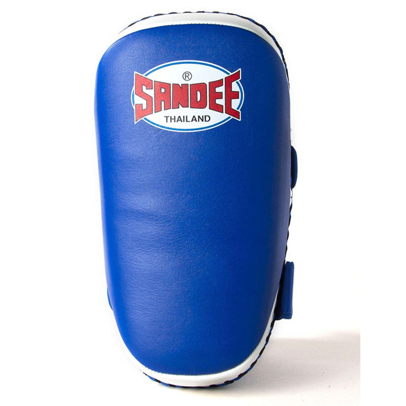 Curved Thai Kick Pads - Blue & White