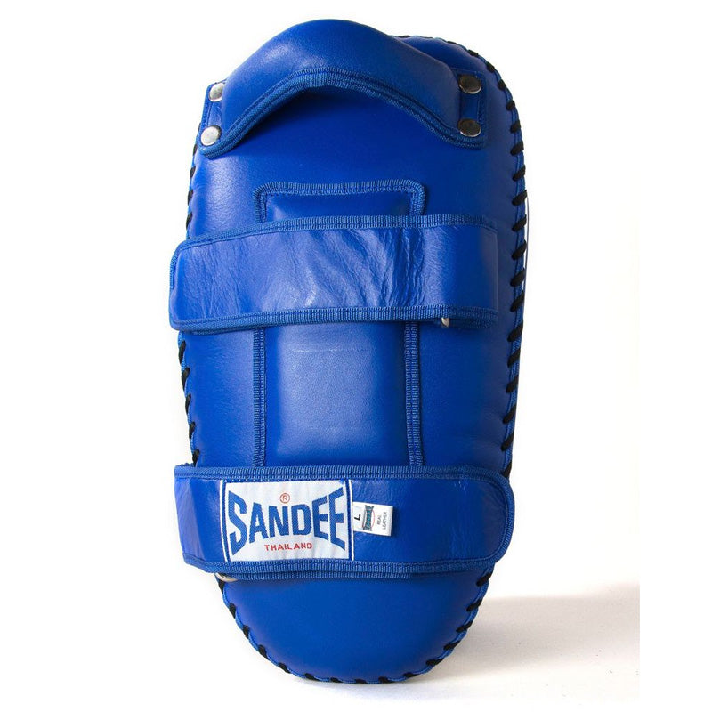 Curved Thai Kick Pads - Blue & White