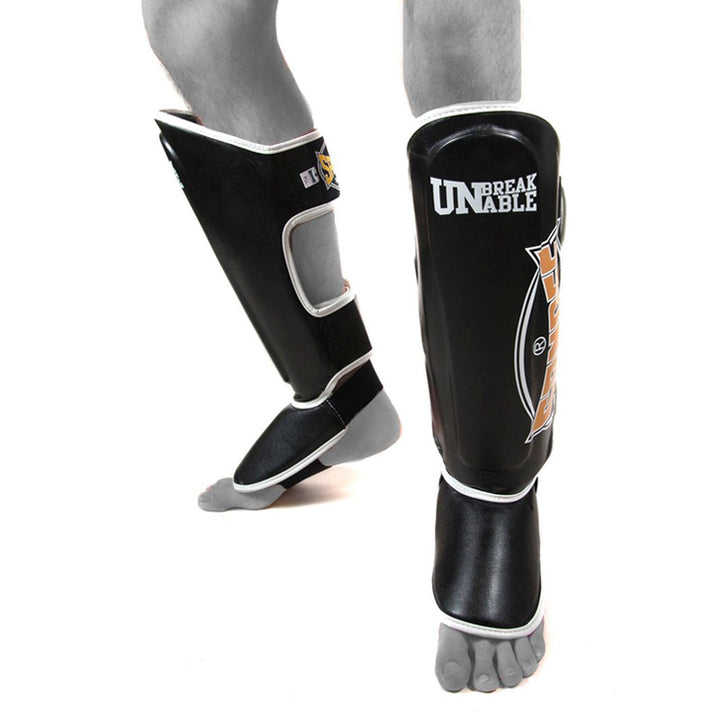 Cool-Tec Boot Shinguards - Black, Gold & White