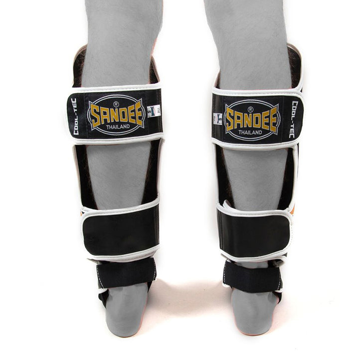 Cool-Tec Boot Shinguards - Black, Gold & White