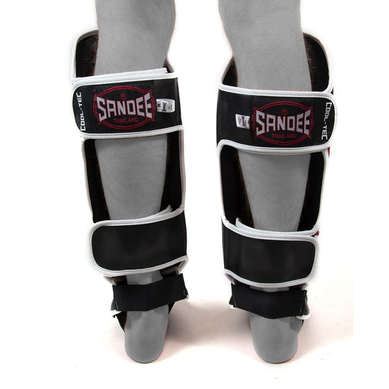 Cool-Tec Boot Shinguards - Black, White & Red