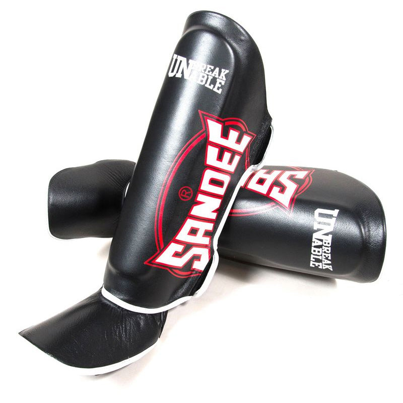 Cool-Tec Boot Shinguards - Black, White & Red