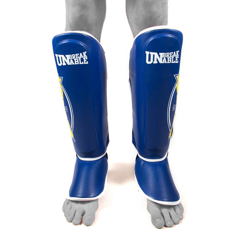 Cool-Tec Boot Shinguards - Blue, Yellow & White