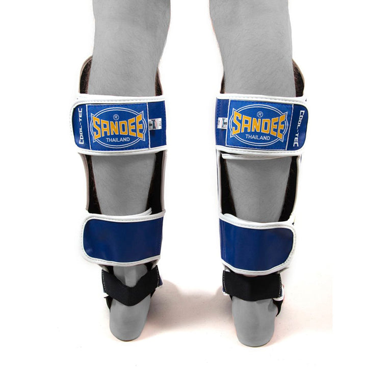 Cool-Tec Boot Shinguards - Blue, Yellow & White