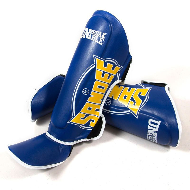 Cool-Tec Boot Shinguards - Blue, Yellow & White