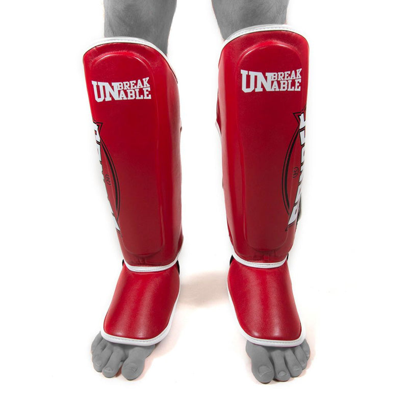 Cool-Tec Boot Shinguards - Red, White & Black