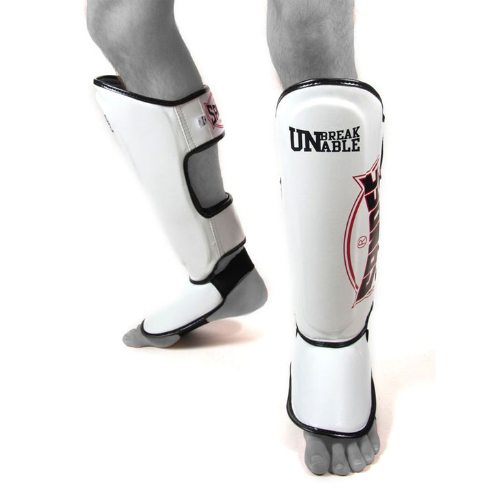 Cool-Tec Boot Shinguards - White, Black & Red