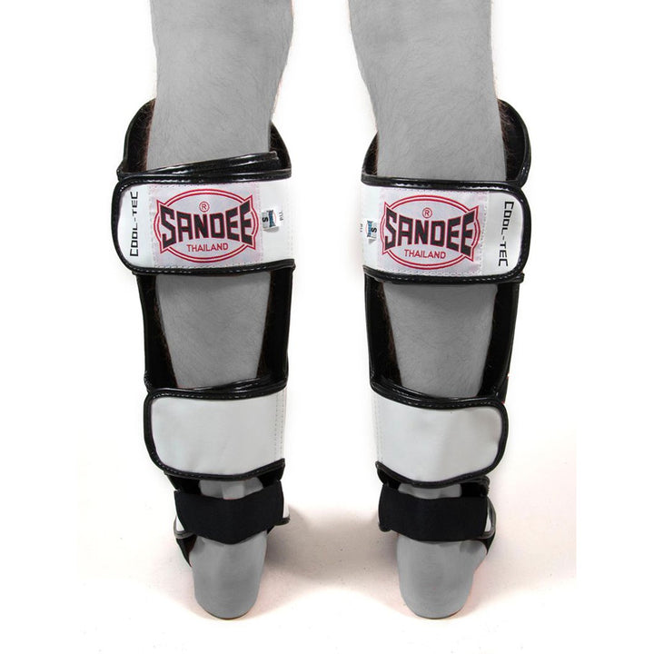 Cool-Tec Boot Shinguards - White, Black & Red