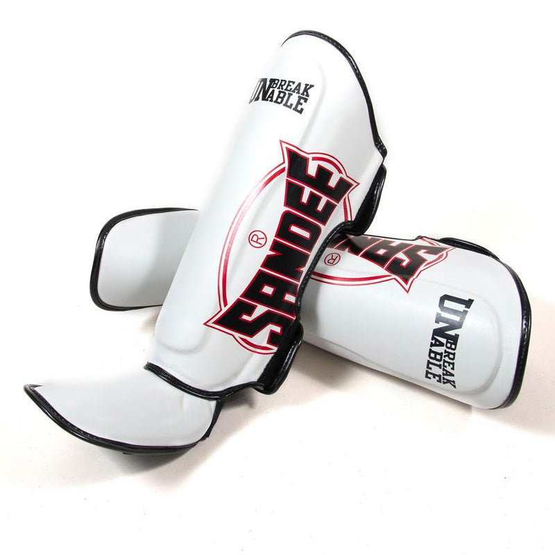 Cool-Tec Boot Shinguards - White, Black & Red