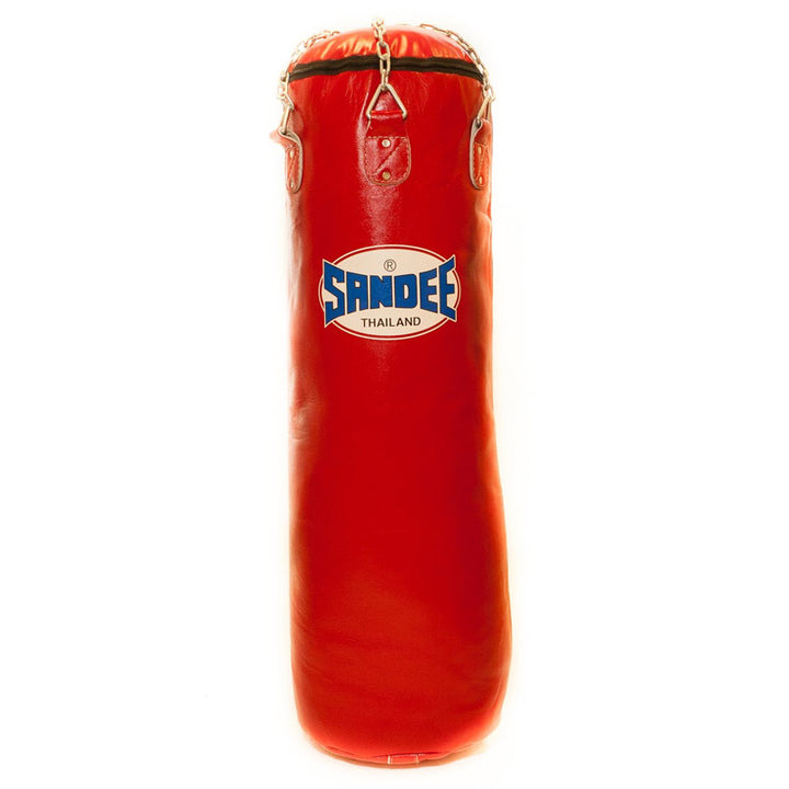 Full Leather Punch Bag - Red