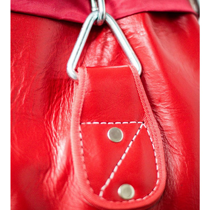 Full Leather Punch Bag - Red