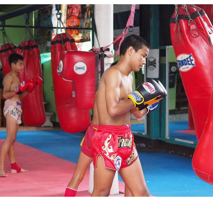 Full Leather Punch Bag - Red