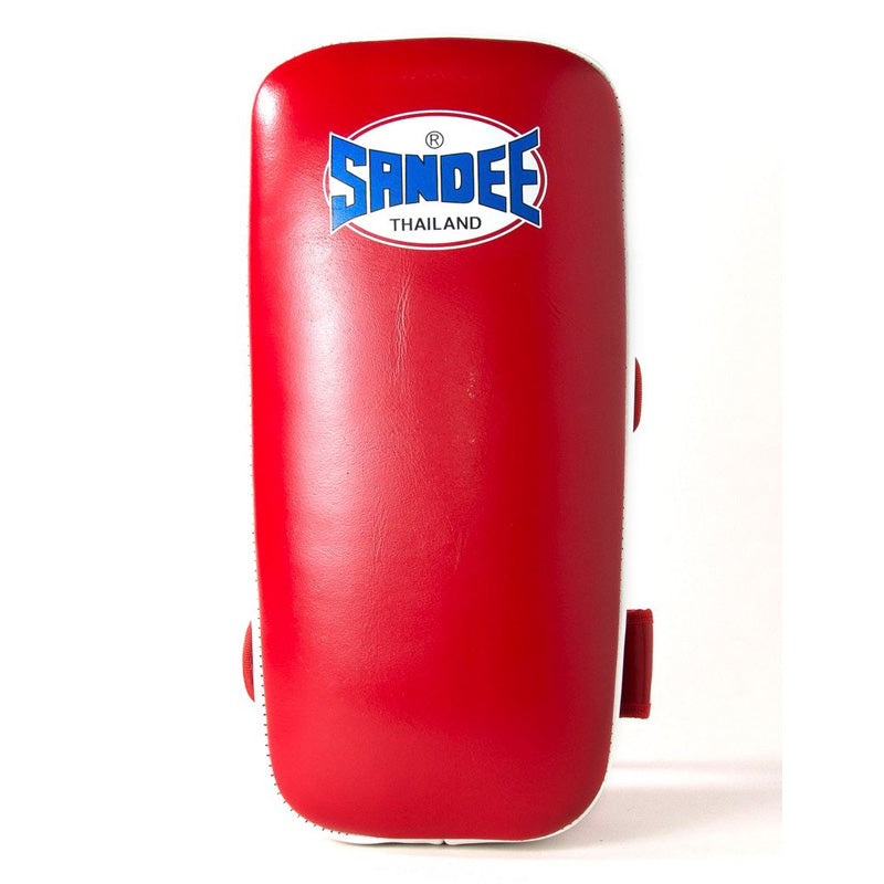 Extra Thick Flat Thai Kick Pads - Red & White