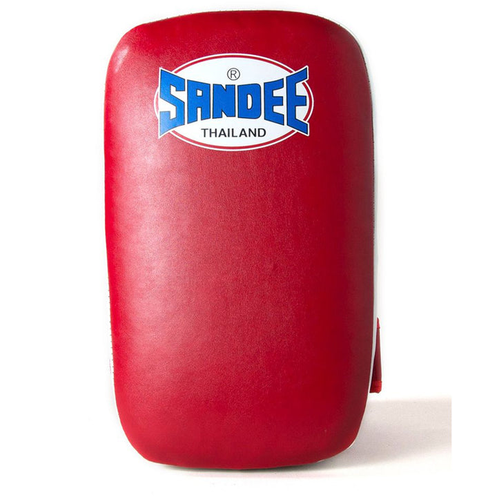 Extra Thick Flat Thai Small Kick Pads - Red & White