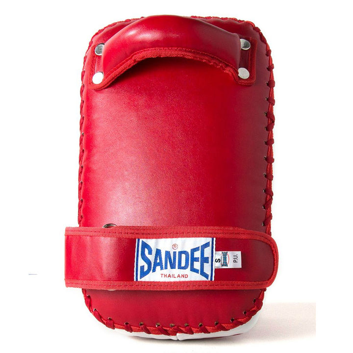 Extra Thick Flat Thai Small Kick Pads - Red & White