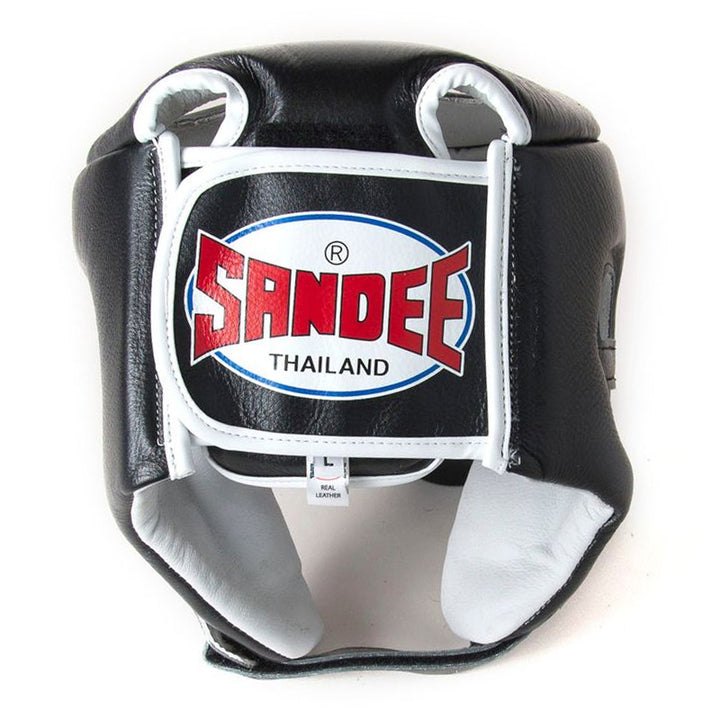 Open Face Head Guard - Black & White