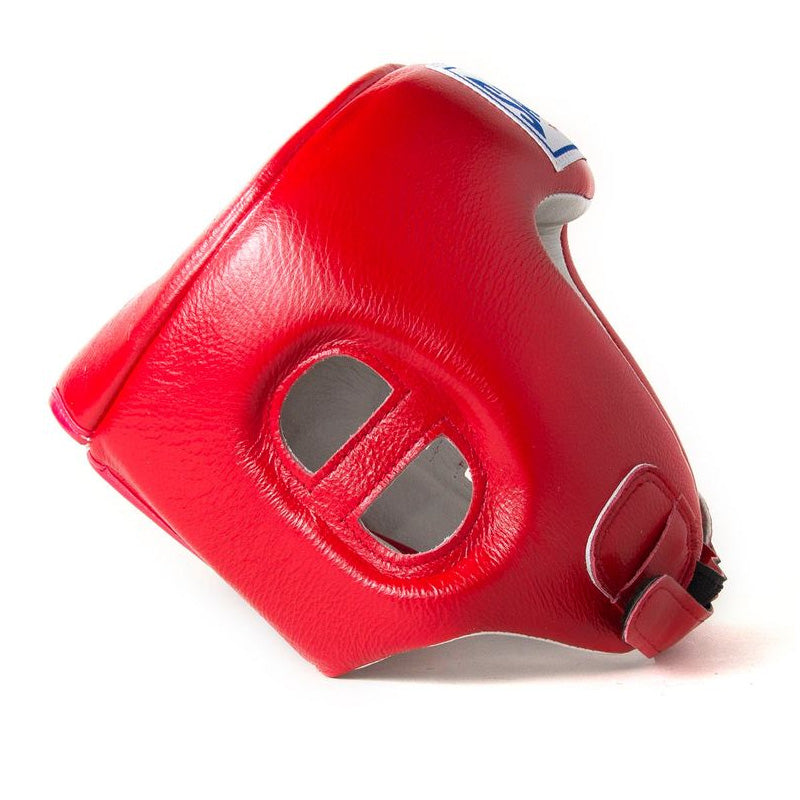 Kids Open Face Head Guard - Red & White