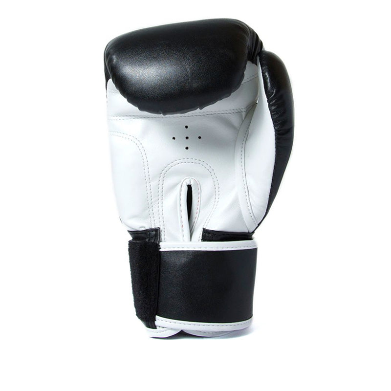 Sport Velcro 2 Tone Boxing Gloves - Black & White