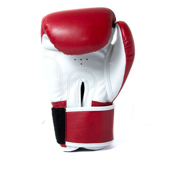 Sport Velcro 2 Tone Boxing Gloves - Red & White