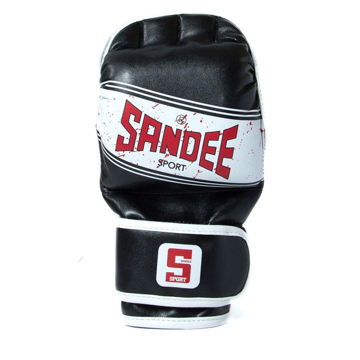 Sport MMA Sparring Gloves - Black & White